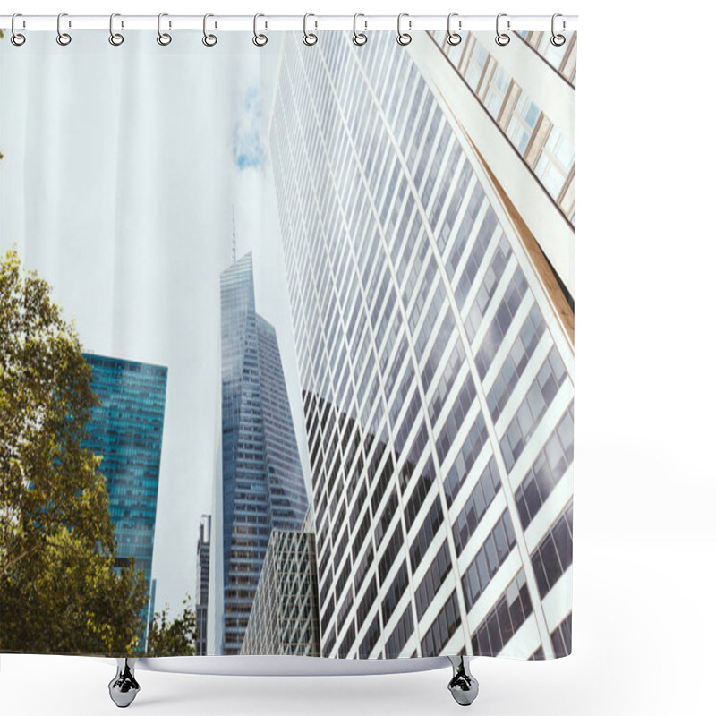 Personality  Low Angle View Of Skyscrapers In New York, Usa Shower Curtains