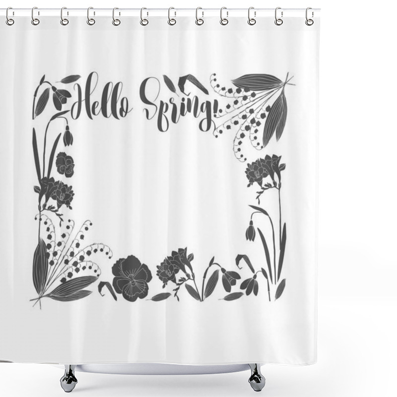 Personality  Spring Flowers Composition Shower Curtains