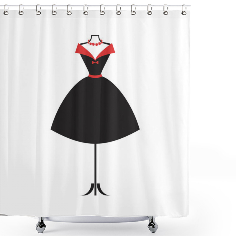 Personality   Dummy Dress Illustration Vector Shower Curtains