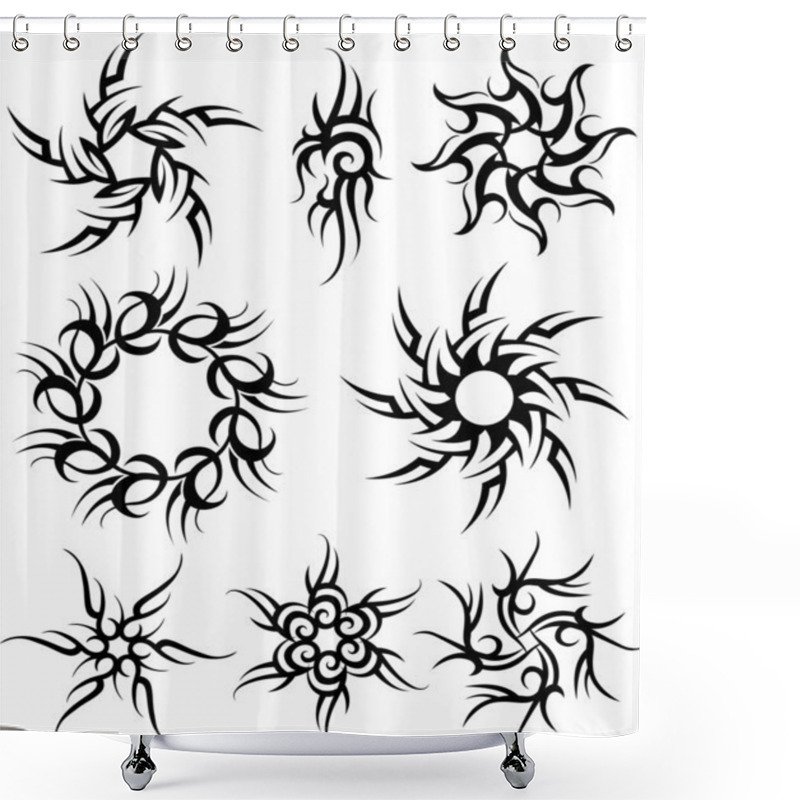 Personality  Abstract Star Tribal Sign Shower Curtains