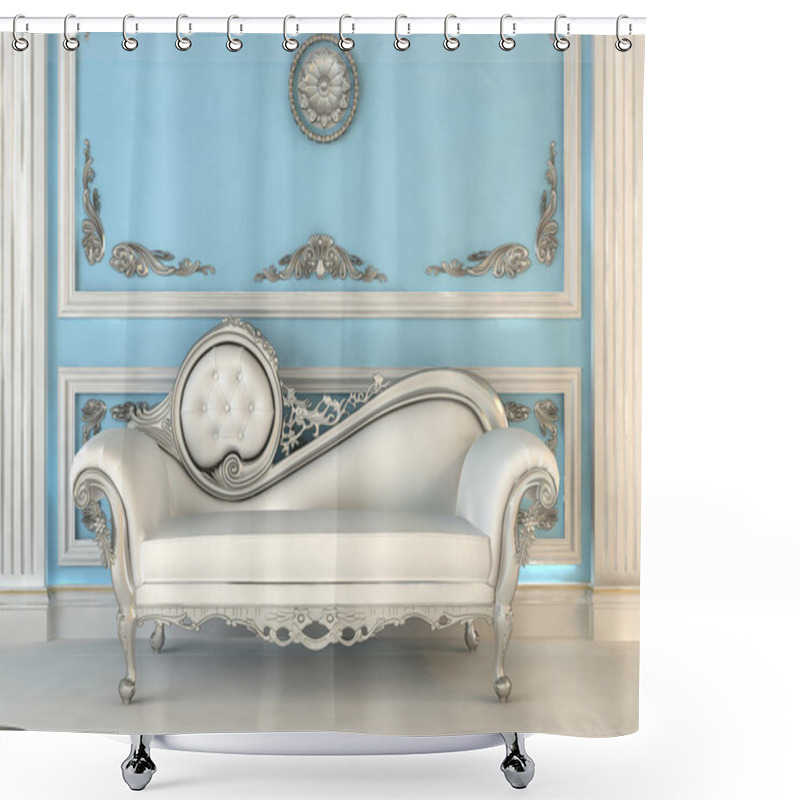 Personality  Luxury Sofa With Lamp In Magnificence Interior Shower Curtains