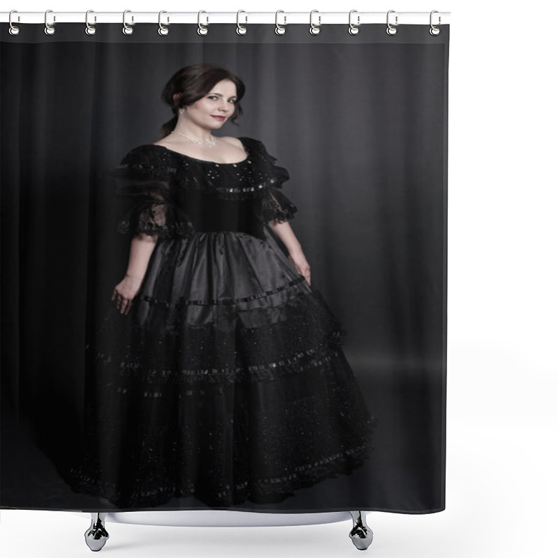 Personality  Lady In Fashion Dress Of 1910 Shower Curtains