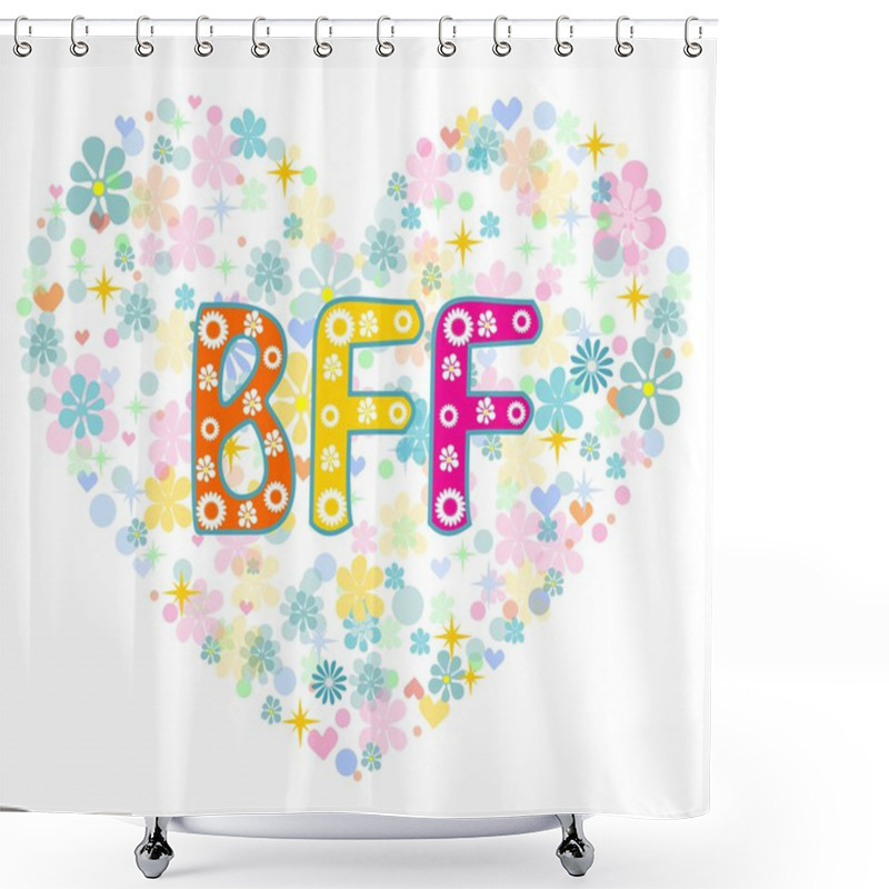 Personality  BFF. Best Friends Forever. Greeting Card. Shower Curtains