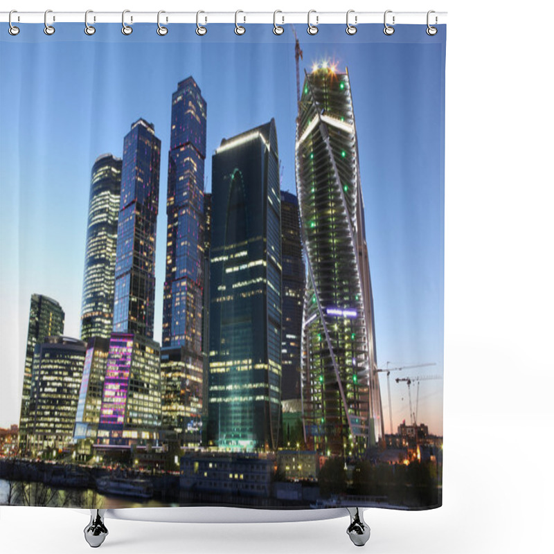 Personality  Skyscrapers Night View Shower Curtains