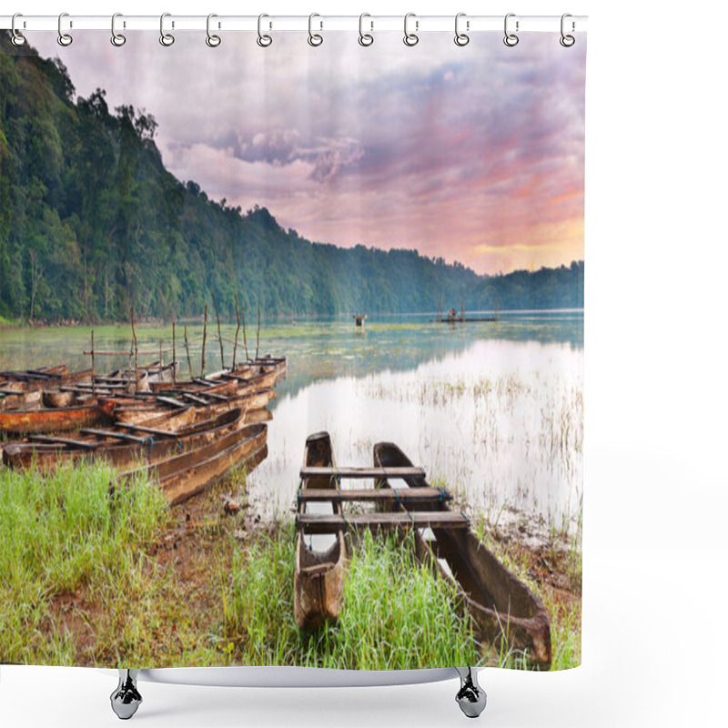 Personality  Tamblingan Lake Shower Curtains