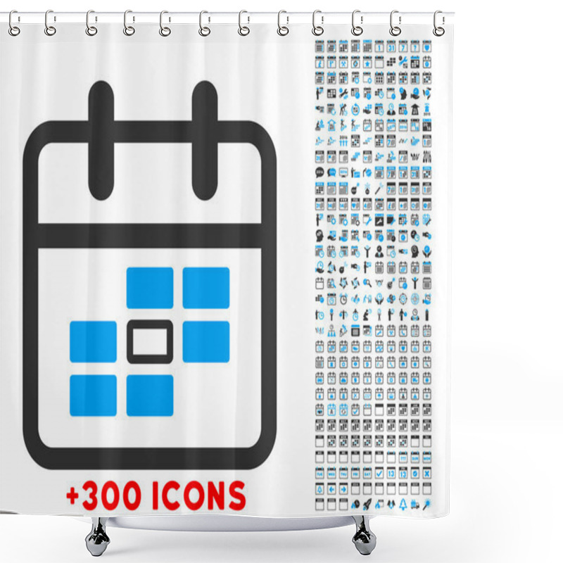 Personality  Calendar Date Icon Shower Curtains