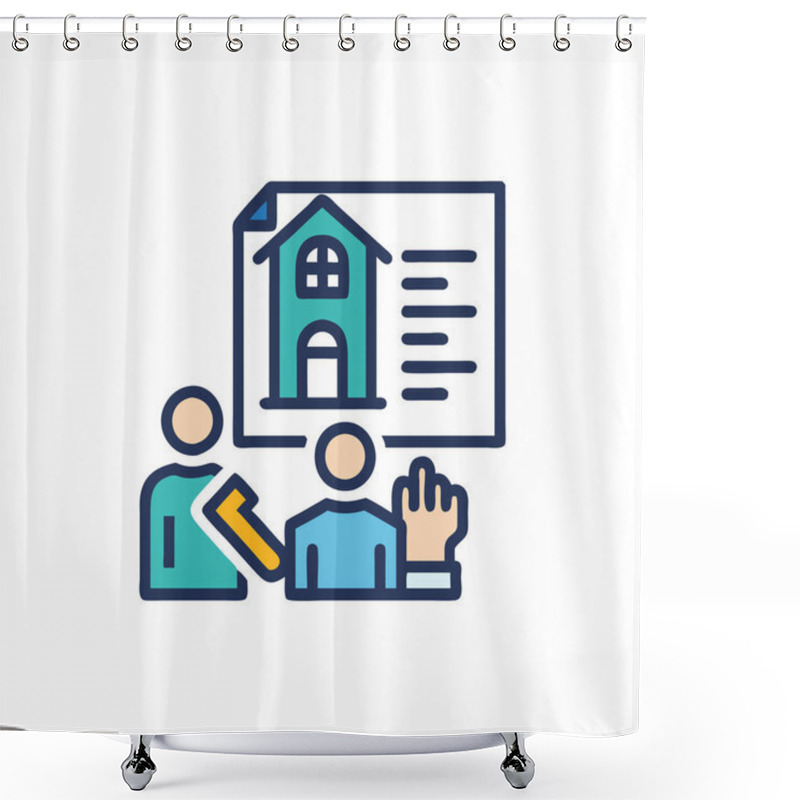 Personality  Tenant Rights Icon For Legal Protections Shower Curtains