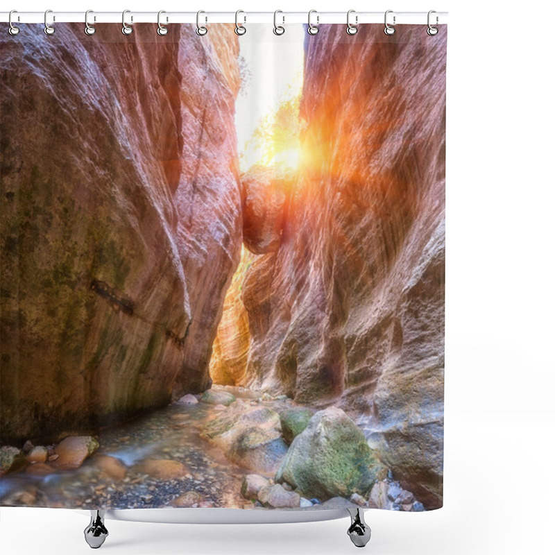 Personality  Amazing Avakas Gorge, Nature Landscape, Cyprus Shower Curtains