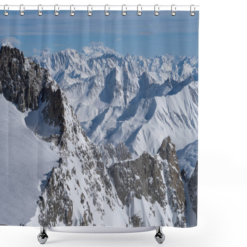 Personality  Italy, Courmayeur, Mont Blanc Range Shower Curtains