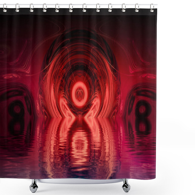 Personality  Computer Rendered 3d Background Shower Curtains