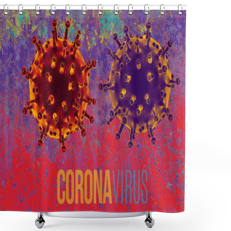 Personality  Coronavirus Disease (COVID-19 )outbreak And Coronaviruses Influenza Background. Shower Curtains