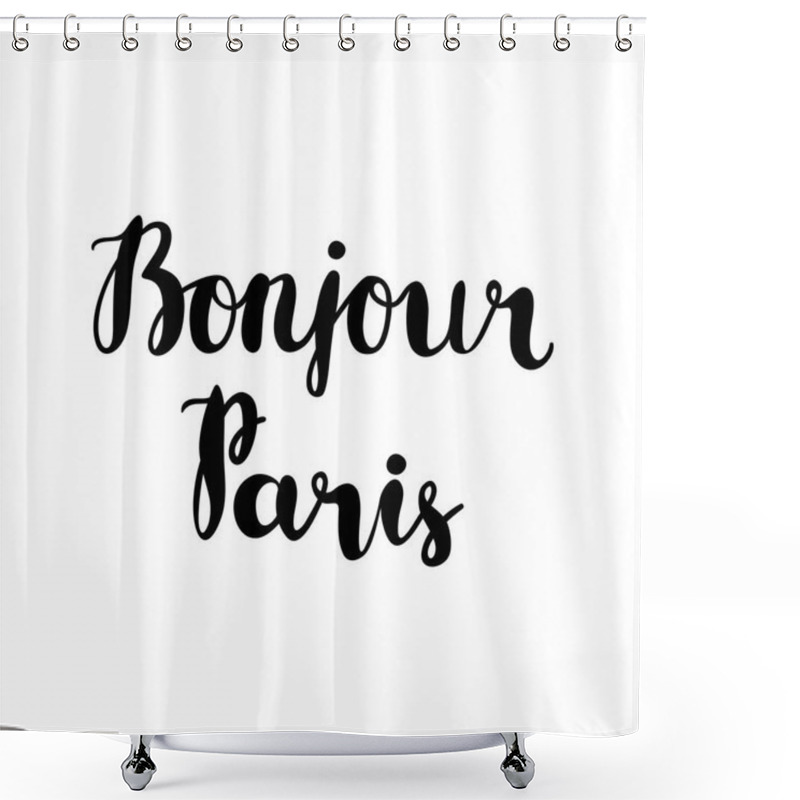 Personality  Bonjour Paris Card. Shower Curtains