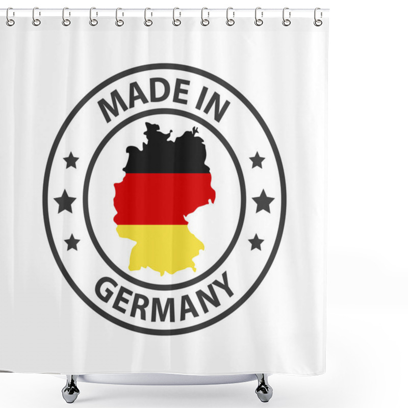 Personality  Made In Germany Icon. Stamp Made In With Country Map Shower Curtains