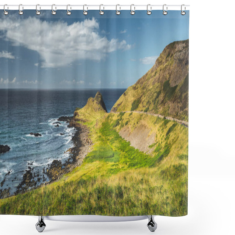 Personality  Ocean Water Surrounding Northern Ireland Shore. Shower Curtains