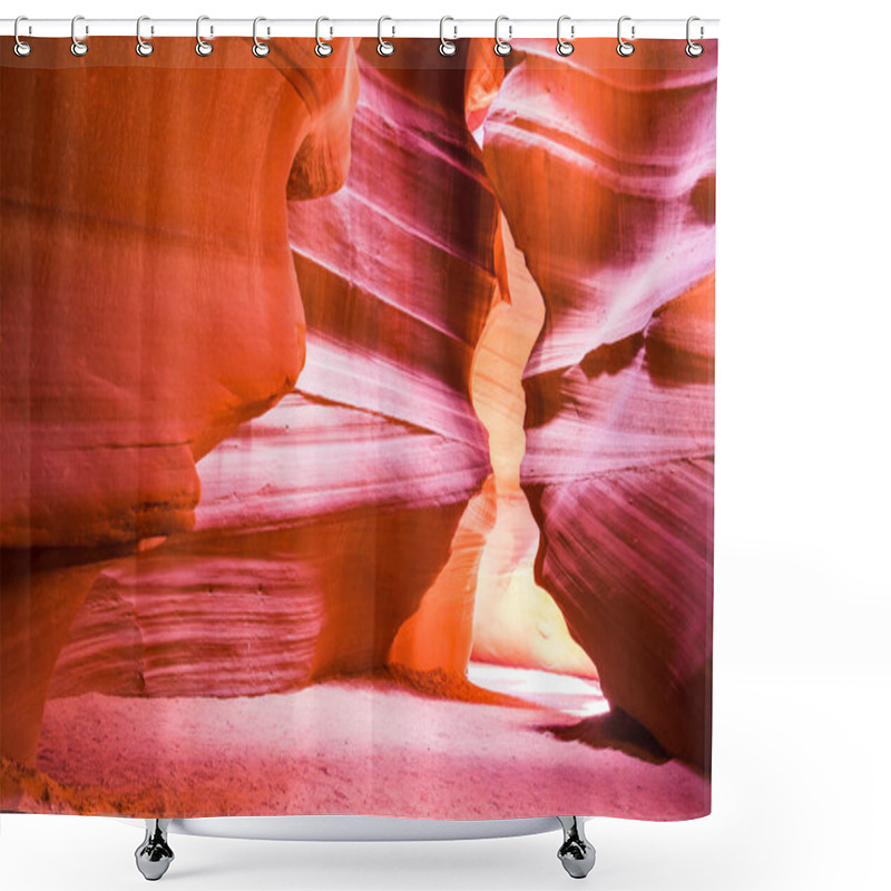 Personality  - Beautiful  Of Sandstone Formations In Upper Antelope Canyon, Page, Arizona, USA Shower Curtains