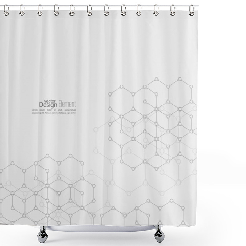 Personality  Abstract Background With DNA Molecule Structure Shower Curtains