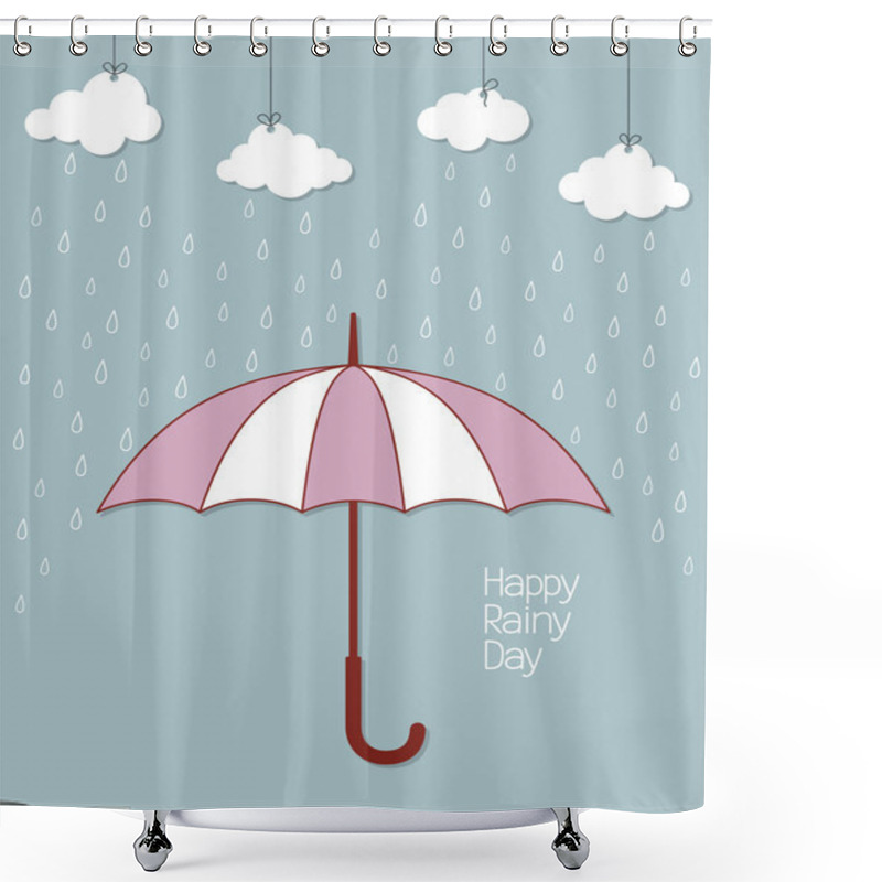 Personality  Happy Rainy Day Shower Curtains