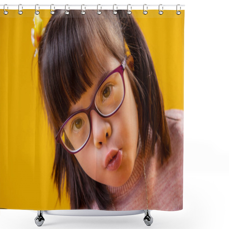 Personality  Adorable Good-looking Little Princess With Brown Eyes Shower Curtains