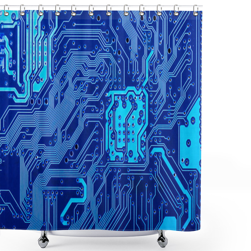 Personality  Electronic Printed Circuit Board Shower Curtains