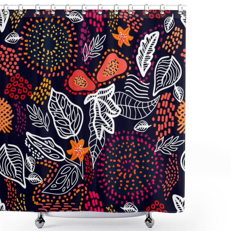 Personality  Abstract Floral Print. Shower Curtains