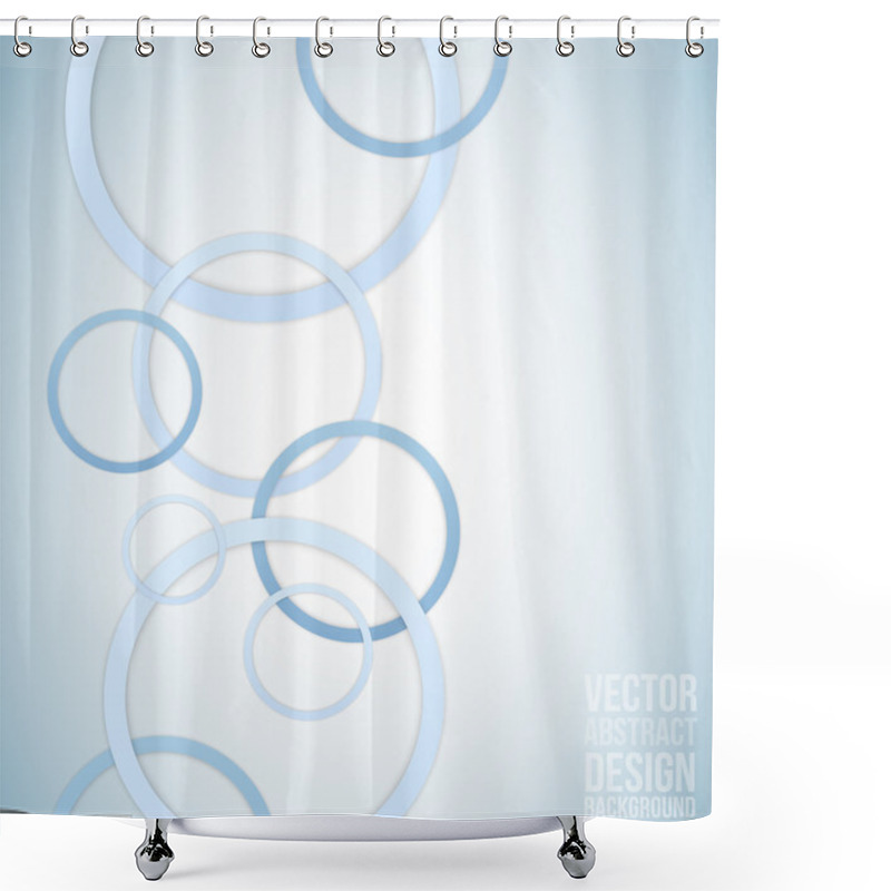 Personality  Blue Circles Abstract Background Shower Curtains