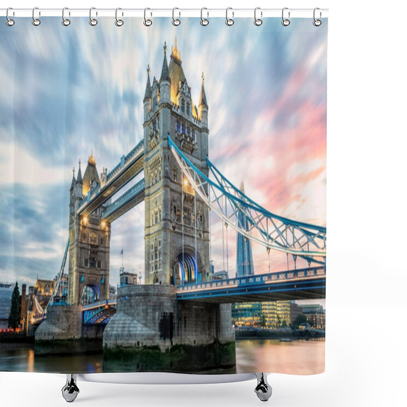 Personality  Tower Bridge In London City Shower Curtains