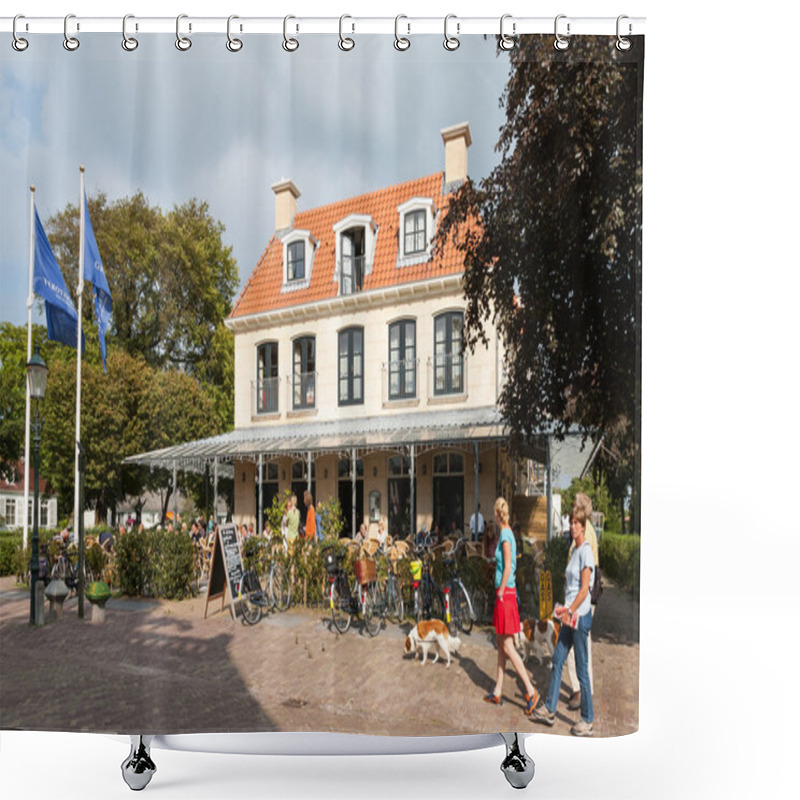 Personality  Tourists And Hotel On Schiermonnikoog, Netherlands Shower Curtains