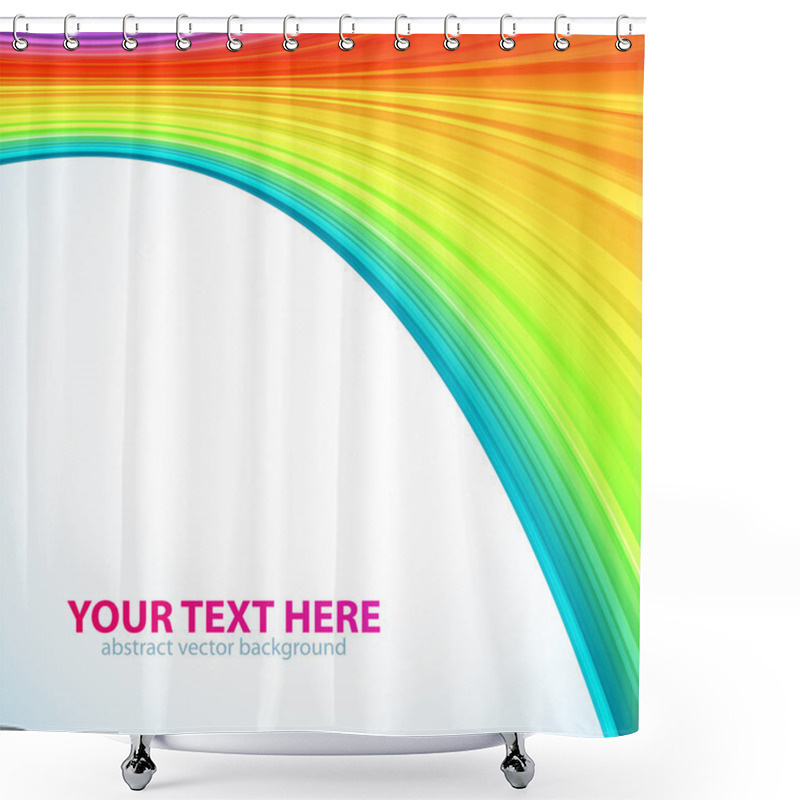 Personality  Rainbow Lines Background Shower Curtains