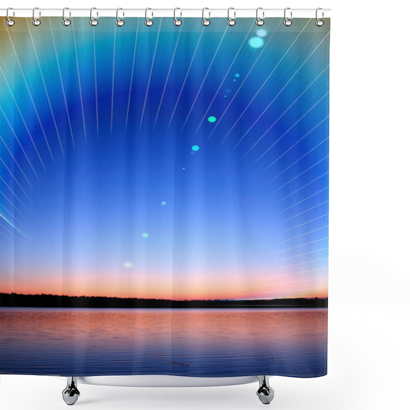 Personality  Magic Sunset / Sunrise Over Lake Shower Curtains