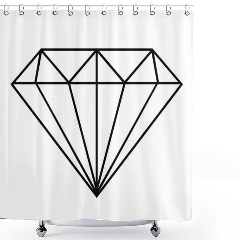 Personality  Diamond Geometric Background Design Geometry Graphic  Shower Curtains