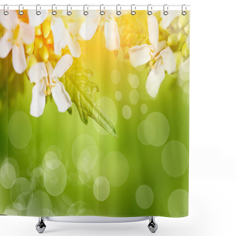 Personality  Beautiful White Flowers Shower Curtains