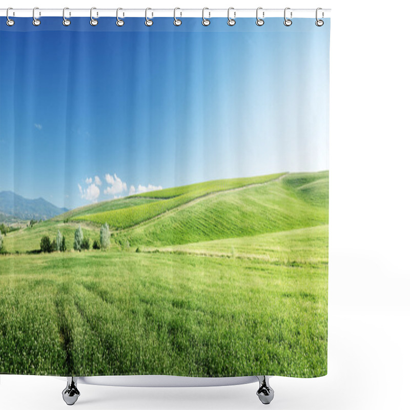 Personality  Hills In Sunny Day Tuscany, Italy Shower Curtains