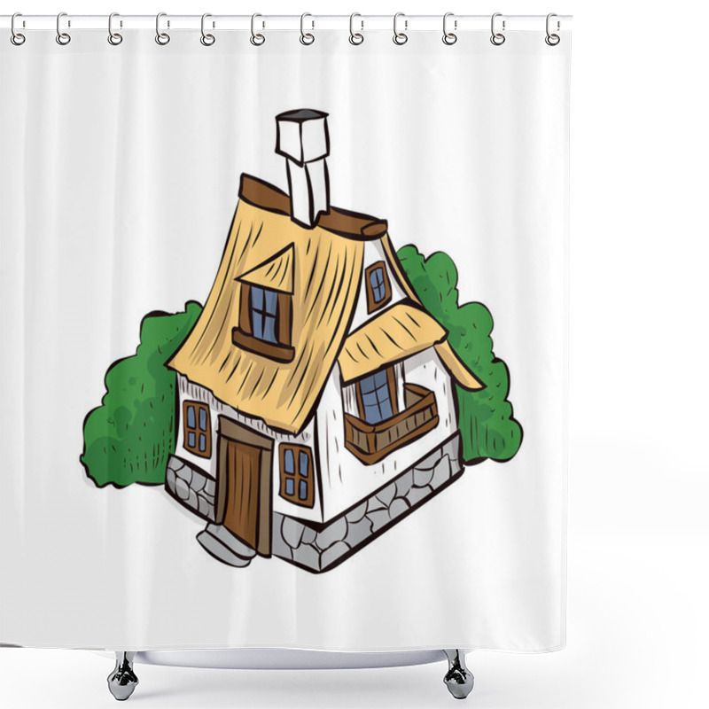 Personality  Fantasy Cartoon Fairy Tale House  Shower Curtains