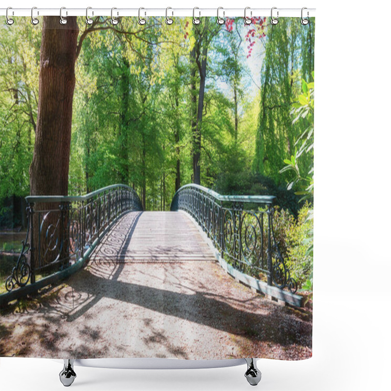 Personality  Decorative Bridge In The Loo Park  Shower Curtains