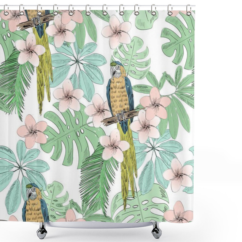 Personality  Tropical Seamless Pattern Shower Curtains