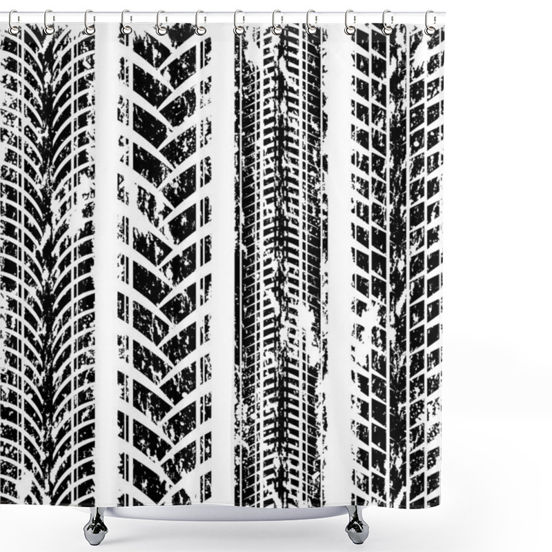 Personality  Tire Track Set Shower Curtains