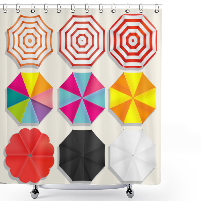 Personality  Beach Umbrellas Shower Curtains