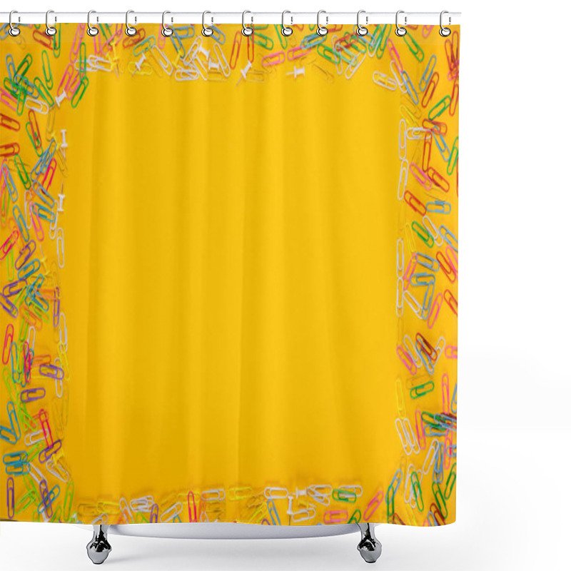 Personality  Frame Made Of Paperclips And Pins Shower Curtains