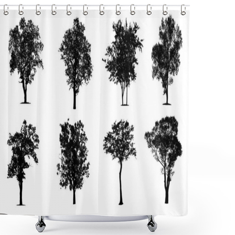 Personality   Trees In Silhouettes. Create Many More Trees With Leaves.  Shower Curtains