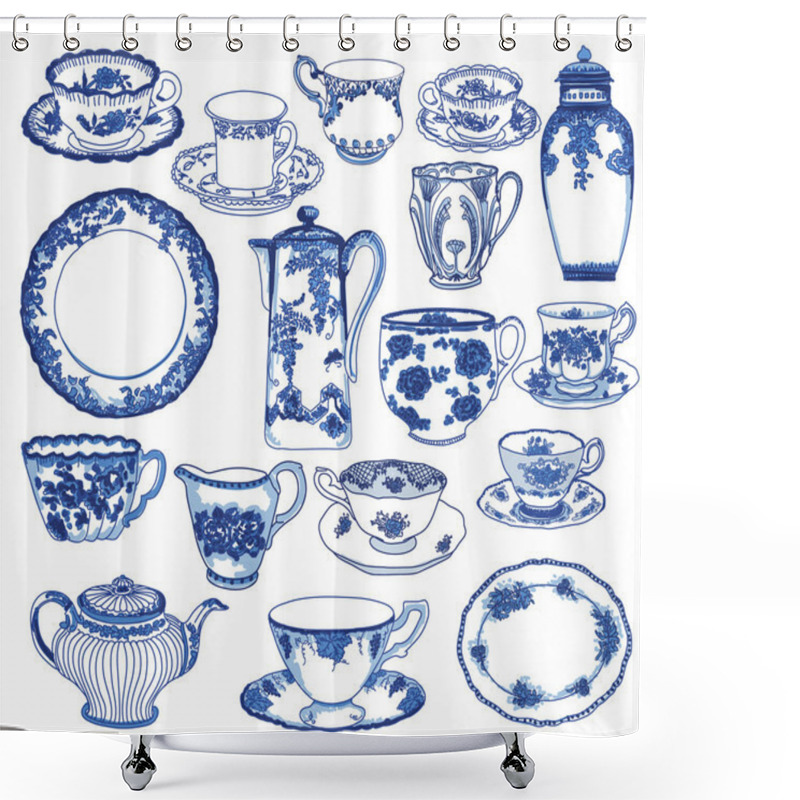 Personality  Hand Drawn Porcelain Shower Curtains