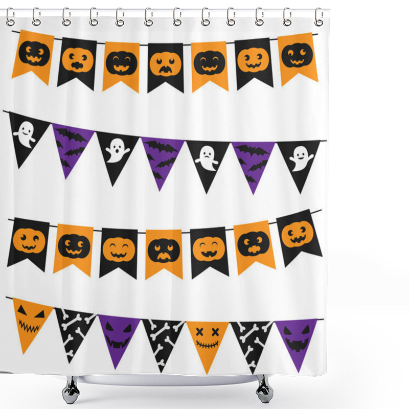 Personality  Halloween Bunting Pack Shower Curtains