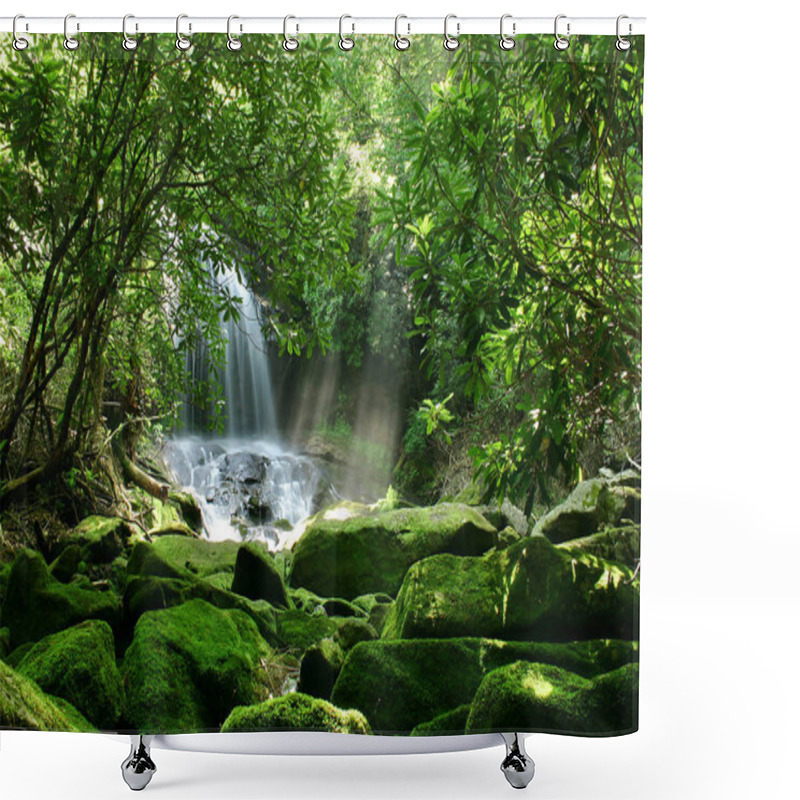 Personality  Rain Forest Waterfall Shower Curtains