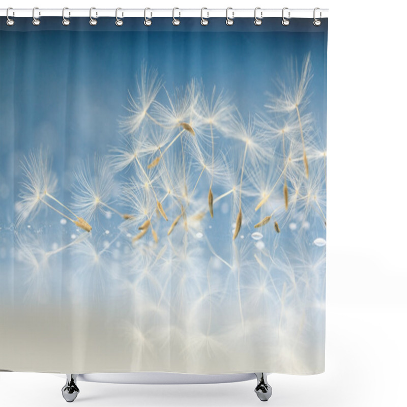 Personality  Dandelion Seeds Macro Shower Curtains