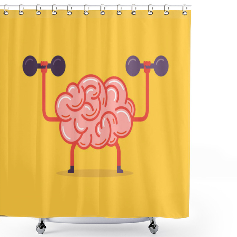 Personality  Train Your Brain. Creative Concept. Shower Curtains