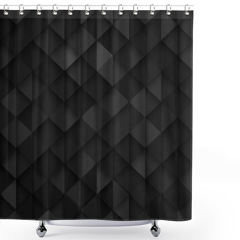 Personality  3D Science Technology Triangular Abstract Background Shower Curtains