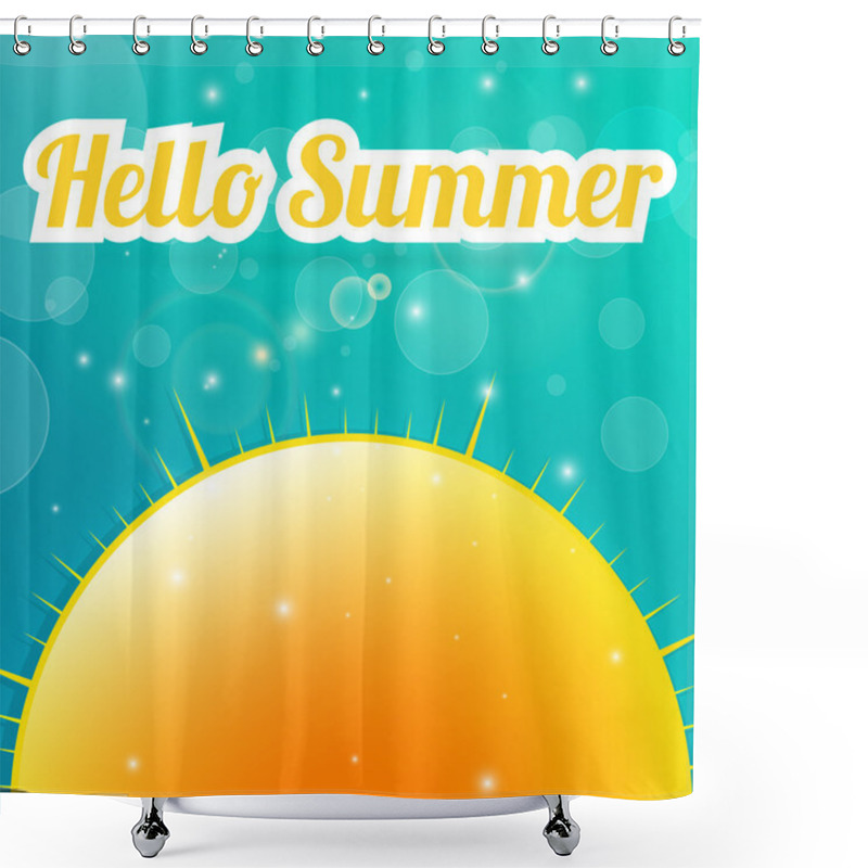 Personality  Summer Background. Vector Illustration. Shower Curtains