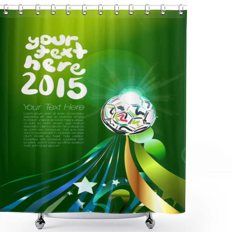 Personality  World Football Championship Shower Curtains