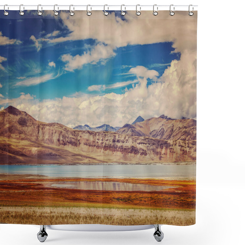 Personality  Salt Lake Tso Kar In Himalayas. Ladakh, India Shower Curtains