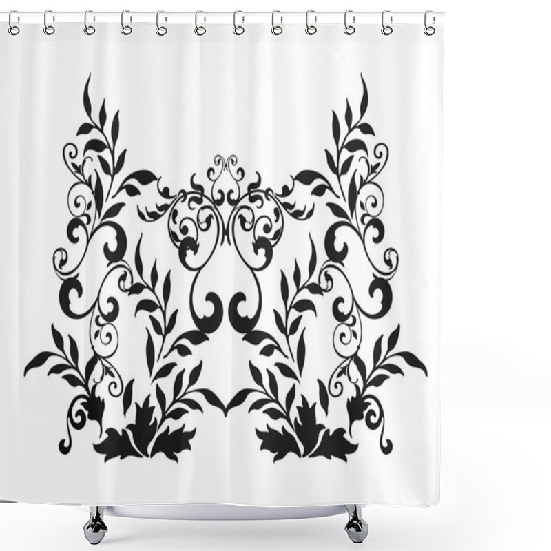 Personality  Beautiful Monochrome Flower Shower Curtains