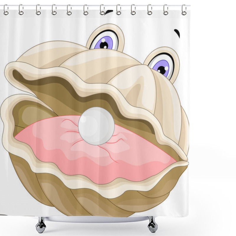 Personality  Oyster With A Pearl Cartoon For You Design Shower Curtains